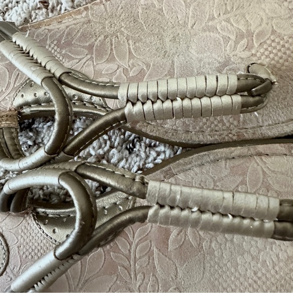 BOC by Born Gold Metallic Slingback Cushioned Sandals Women’s Size 10 Comfort - Picture 8 of 12